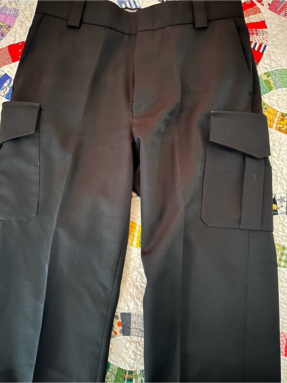 Blauer Black Cargo Pants with Flap Pockets